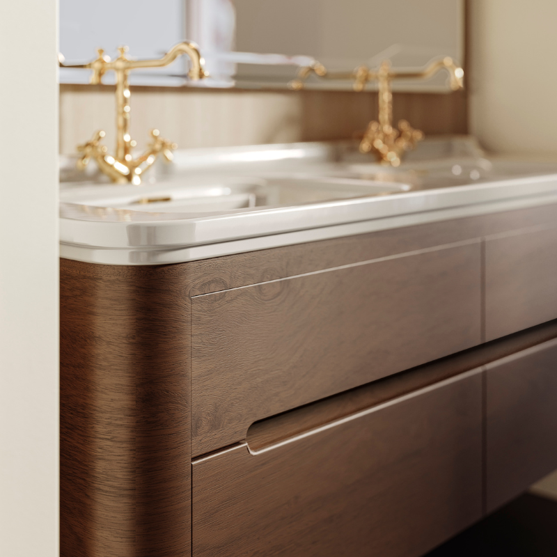 Waldorf Wall Hung Cabinet for Double Basin