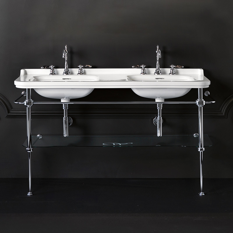 Waldorf Metal Washstand for Double Basin