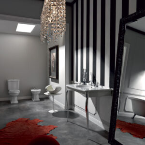 Retro 100cm Console Basin with Aluminum Legs