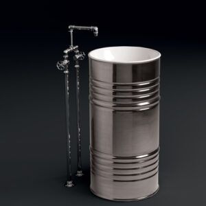 Artwork Barrel Freestanding Basin