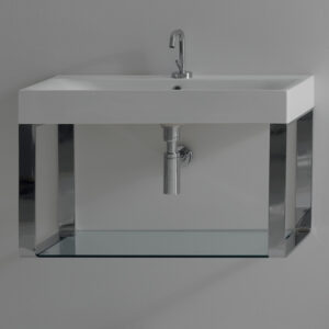 Cento Brass Wall Hung Vanity Unit